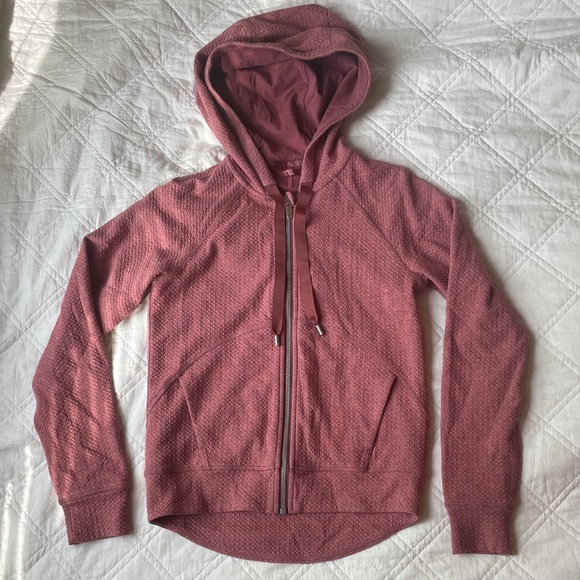 lululemon pink zip up jacket with hood - Picture 1 of 3